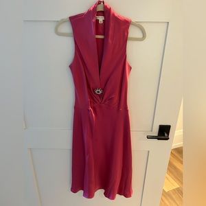 100% Silk Fushia A Line Dress